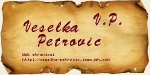 Veselka Petrović vizit kartica